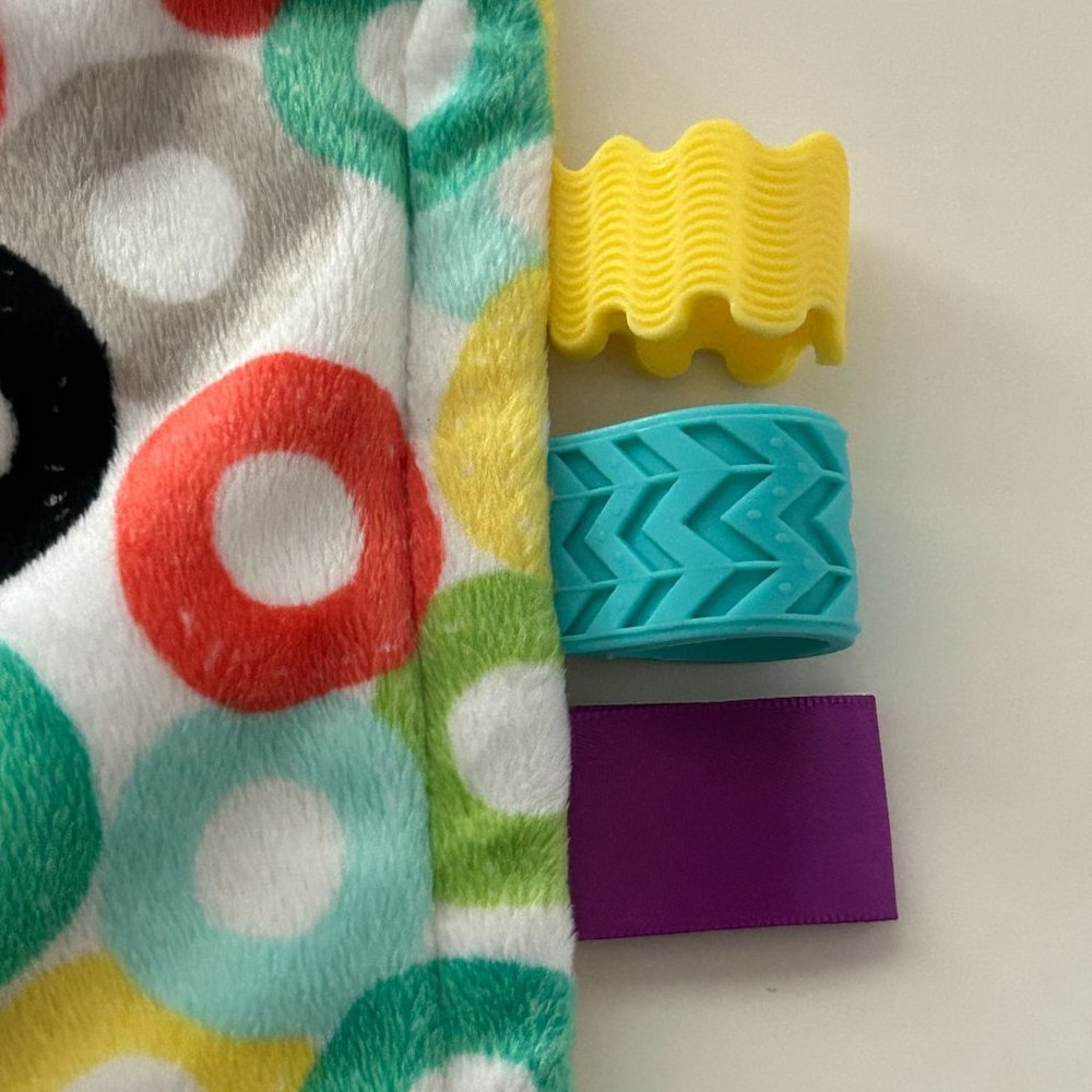 4/$25 Bright Starts Taggies Security Blanket Baby Circles Lovey Sensory - Picture 4 of 12